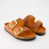 Arizona Big Buckle Oiled Pantoletten in Orange