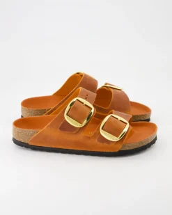 Arizona Big Buckle Oiled Pantoletten in Orange