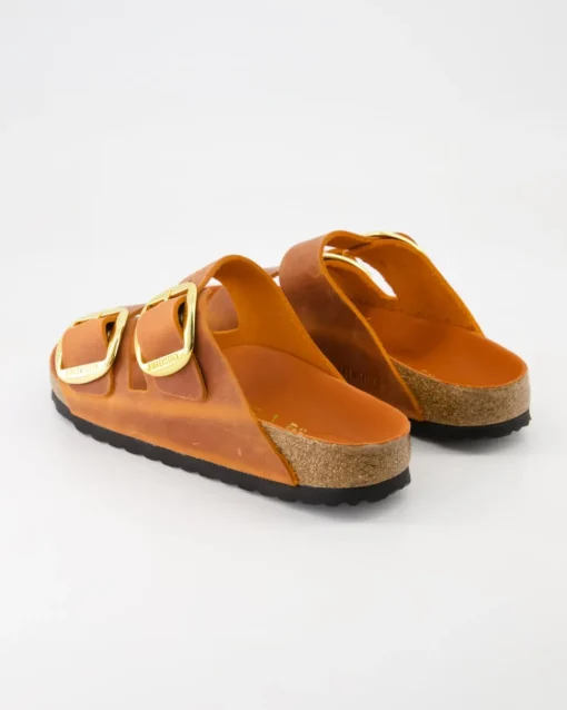 Arizona Big Buckle Oiled Pantoletten in Orange