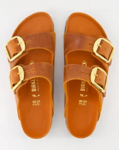 Arizona Big Buckle Oiled Pantoletten in Orange