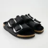 Arizona Big Buckle Sherling Pantoletten in Schwarz