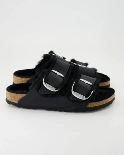 Arizona Big Buckle Sherling Pantoletten in Schwarz