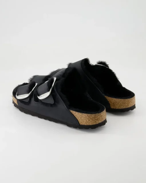 Arizona Big Buckle Sherling Pantoletten in Schwarz
