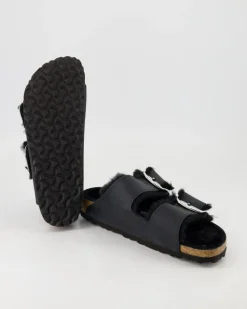 Arizona Big Buckle Sherling Pantoletten in Schwarz