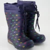 Blinking Hearts Gummistiefel in Blau