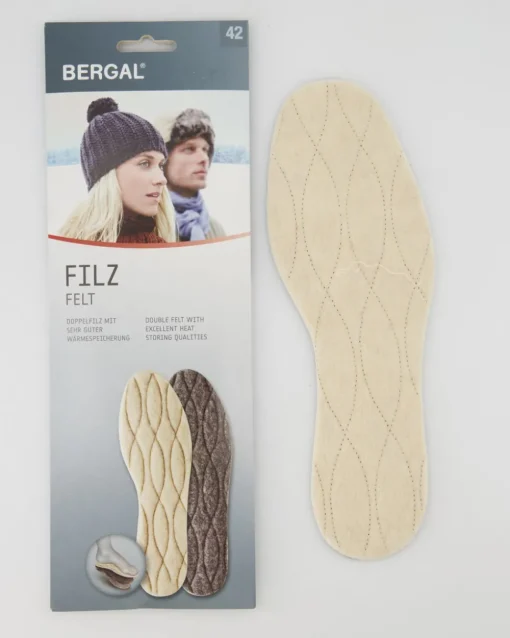Doppelfilz Sohle Einlegesohlen in Weiß