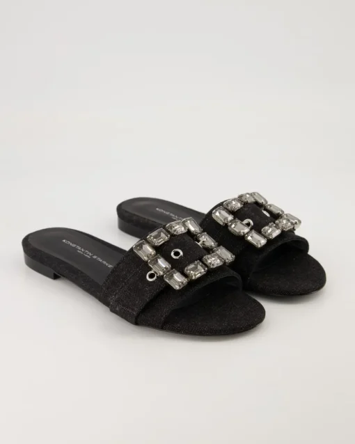 Fade Pantoletten in Schwarz