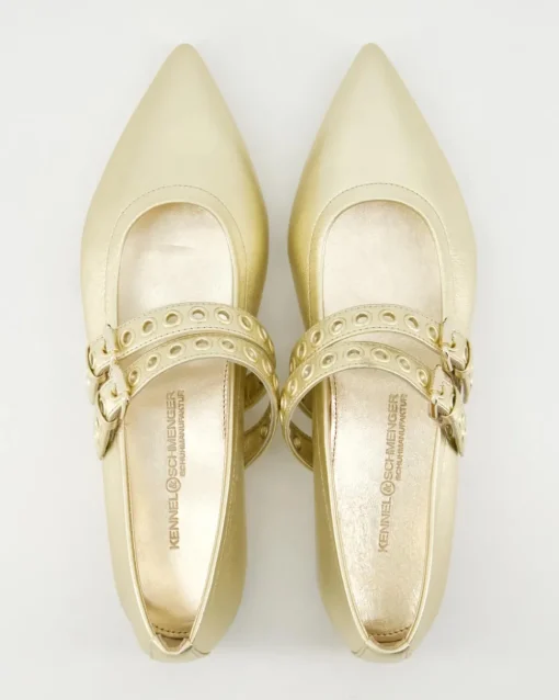 Greta Ballerinas in Gold
