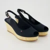 Iconic Elba Sling Back Wedges in Blau