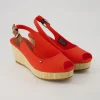 Iconic Elba Sling Back Wedges in Orange