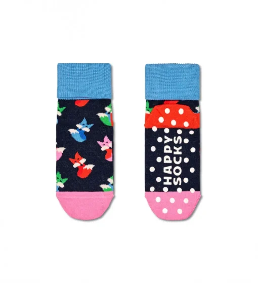 Kids Antislip 2-Pack Fox & Flo Socken in Mehrfarbig
