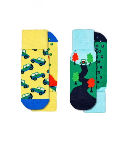 Kids Antislip 2-Pack Into The Socken in Mehrfarbig