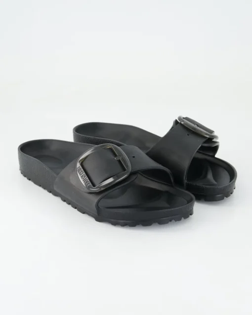 Madrid Big Buckle EVA Pantoletten in Schwarz