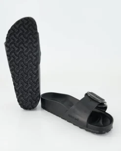 Madrid Big Buckle EVA Pantoletten in Schwarz