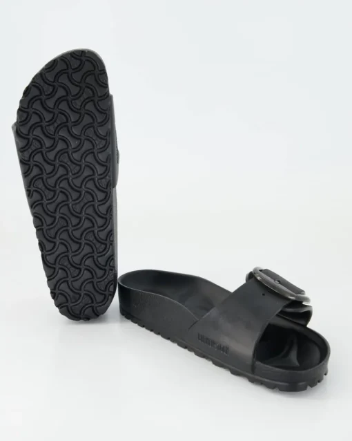 Madrid Big Buckle EVA Pantoletten in Schwarz