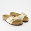 Madrid Big Buckle Pantoletten in Beige