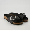 Madrid Big Buckle Pantoletten in Schwarz