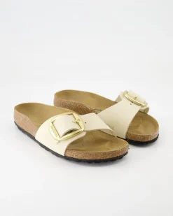 Madrid Big Buckle Pantoletten in Beige