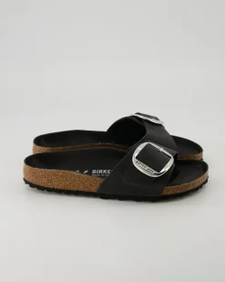 Madrid Big Buckle Pantoletten in Schwarz
