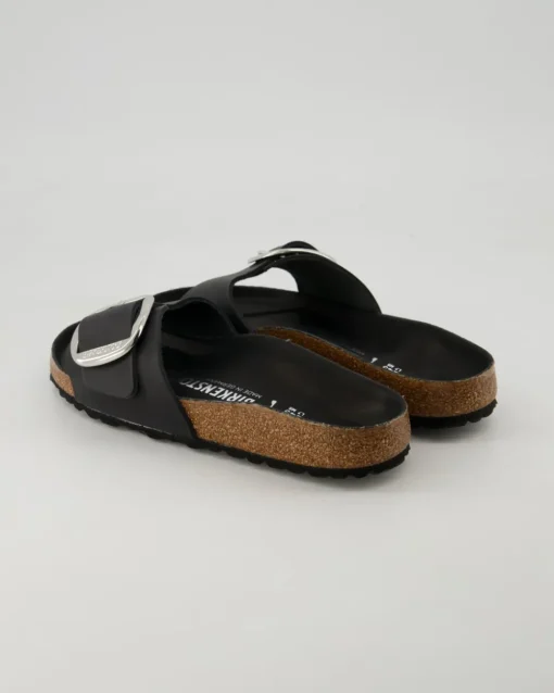 Madrid Big Buckle Pantoletten in Schwarz