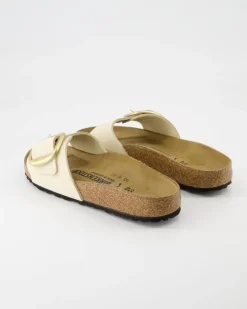 Madrid Big Buckle Pantoletten in Beige