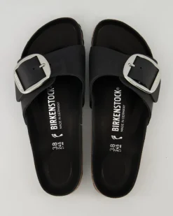 Madrid Big Buckle Pantoletten in Schwarz