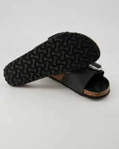 Madrid Big Buckle Pantoletten in Schwarz