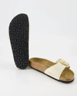 Madrid Big Buckle Pantoletten in Beige