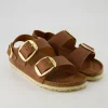 Milano Big Buckle Sandalen in Braun