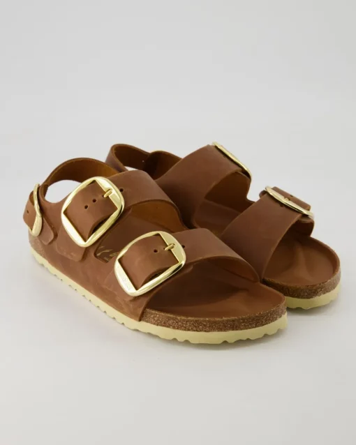 Milano Big Buckle Sandalen in Braun