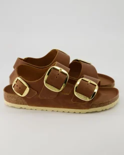 Milano Big Buckle Sandalen in Braun