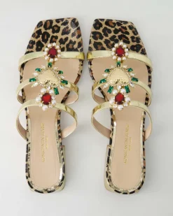 5421-772 Pantoletten in Gold