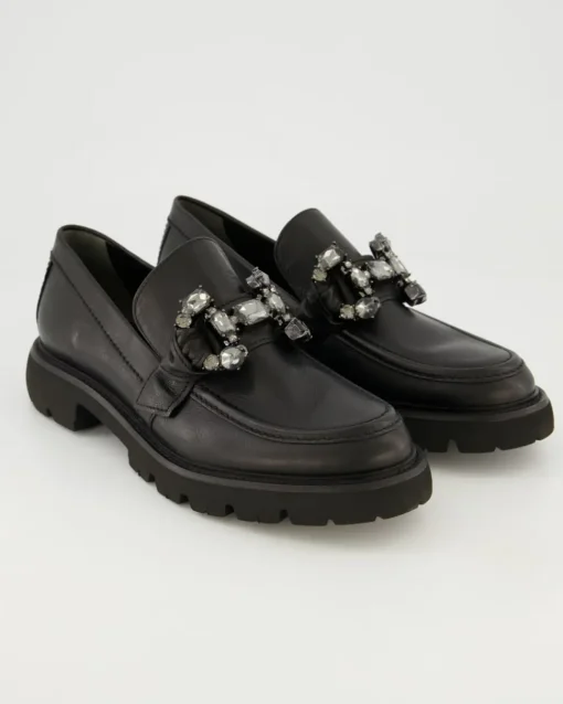 Print Slipper in Schwarz