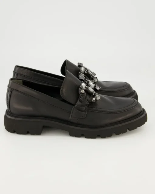 Print Slipper in Schwarz