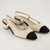 Rosette Slingpumps in Beige