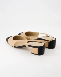 Rosette Slingpumps in Beige