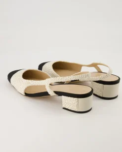 Rosette Slingpumps in Beige