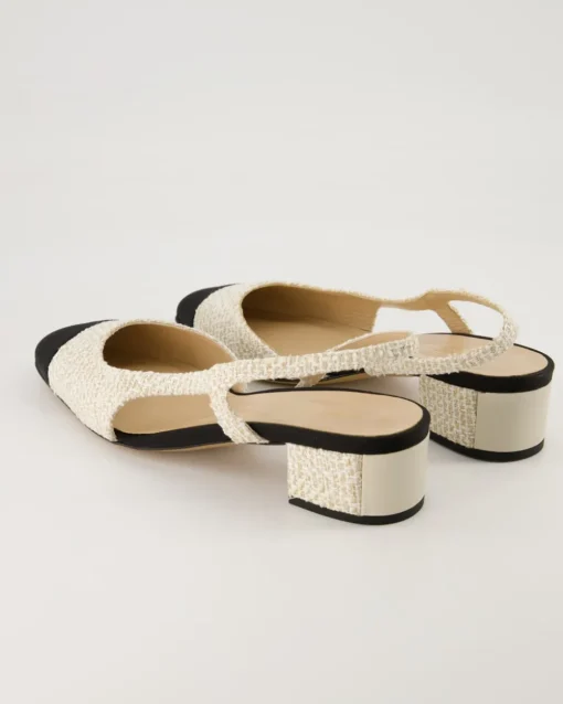 Rosette Slingpumps in Beige