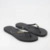 Slim Logo Zehentrenner in Schwarz