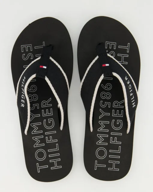 Sporty Beach Sandal Zehentrenner in Schwarz