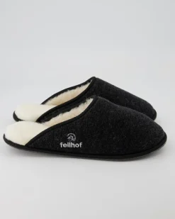 Trendy Filz Hausschuhe in Grau
