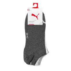 UNISEX SNEAKER PLAIN 3P Socken in Grau