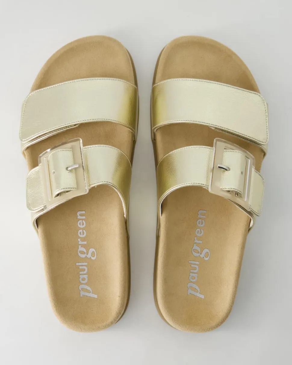 6157 Pantoletten in Gold