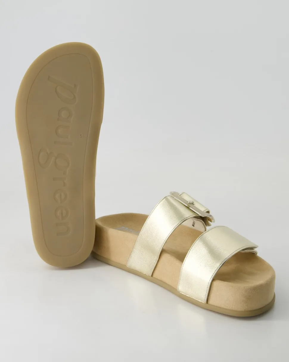 6157 Pantoletten in Gold