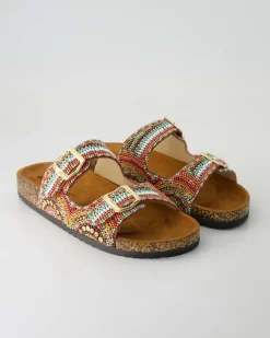 230705-2 Pantoletten in Mehrfarbig