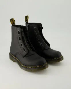 1460 Pascal Front Zip Stiefeletten in Schwarz