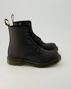 1460 Pascal Front Zip Stiefeletten in Schwarz