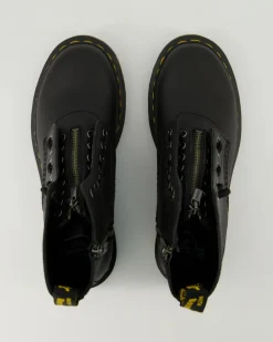 1460 Pascal Front Zip Stiefeletten in Schwarz