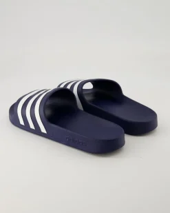Adilette Aqua Pantoletten in Blau