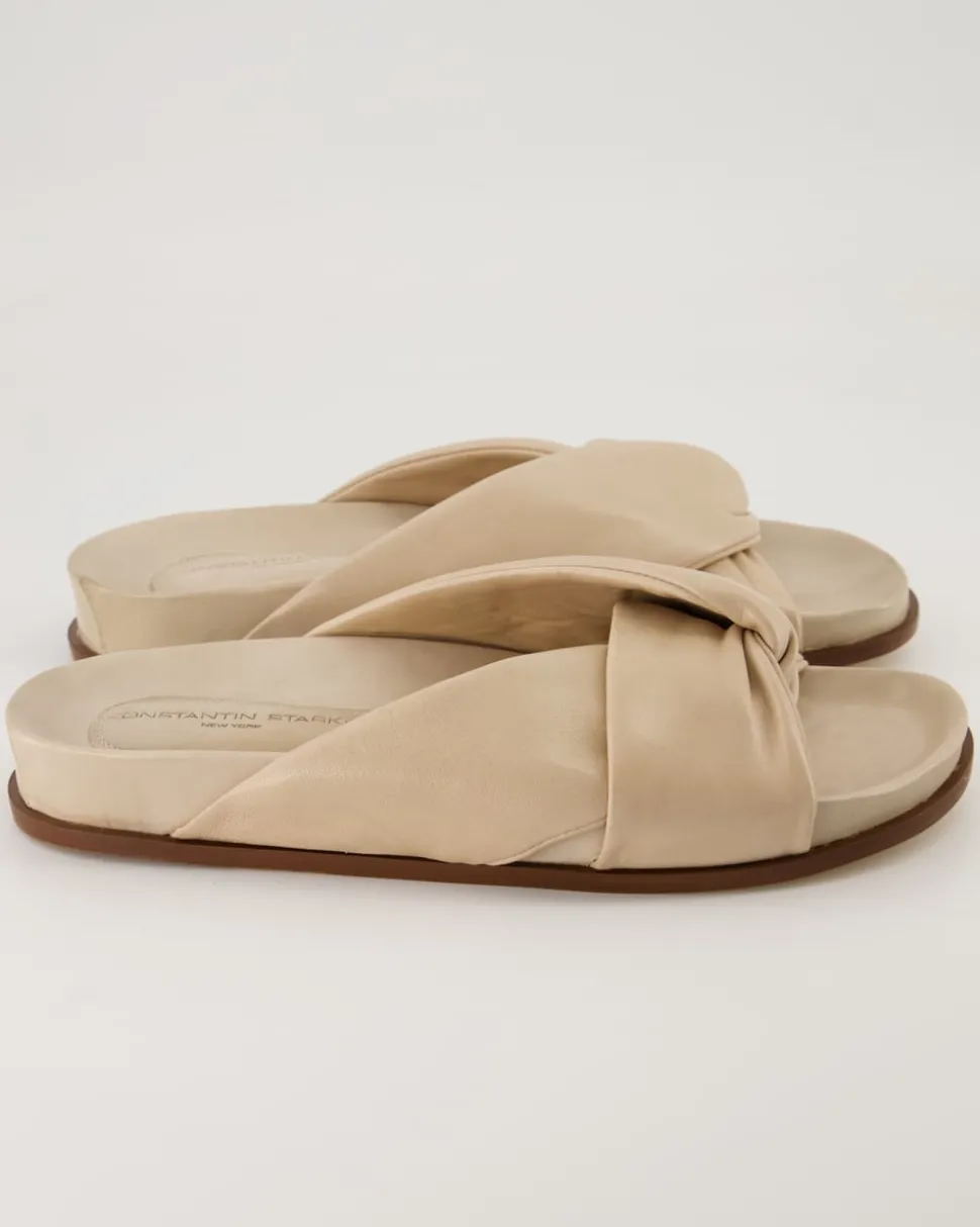 B412 Pantoletten in Beige